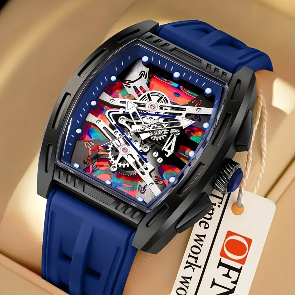 Ensemble Montre Homme 4 pièces Silicone – Montre, bracelet, collier et bague